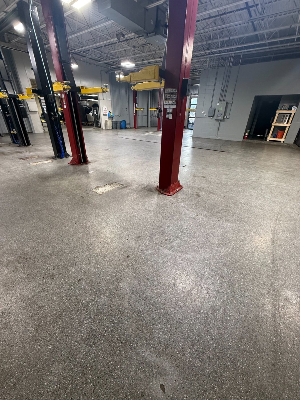 Infinity dealer flooring before installation