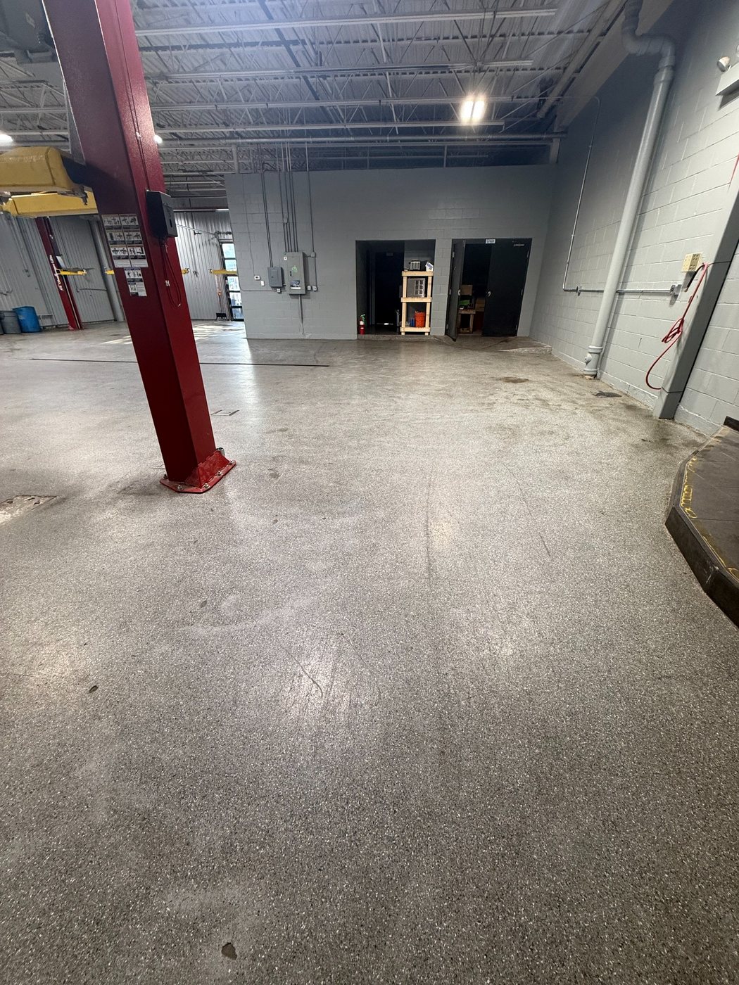 Infinity dealer flooring before installation