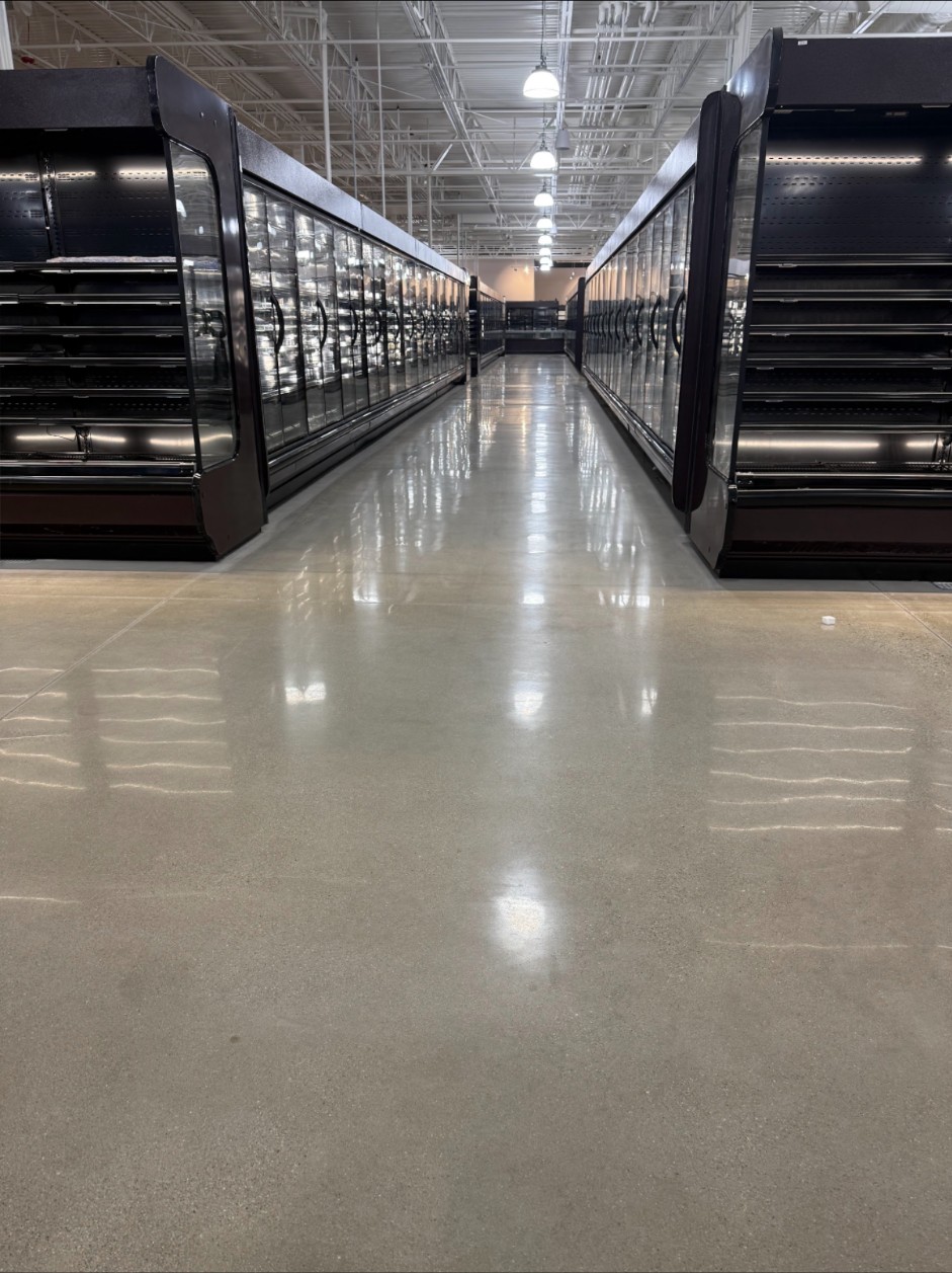 Real polished concrete flooring project